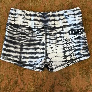 Black and white print Fleo workout shorts. Size small.